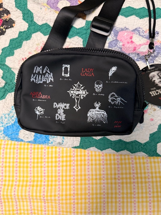 Lady Gaga Handbags - Black Graphic Crossbody Bag - Lady Gaga VIP Merch Mayhem Ball